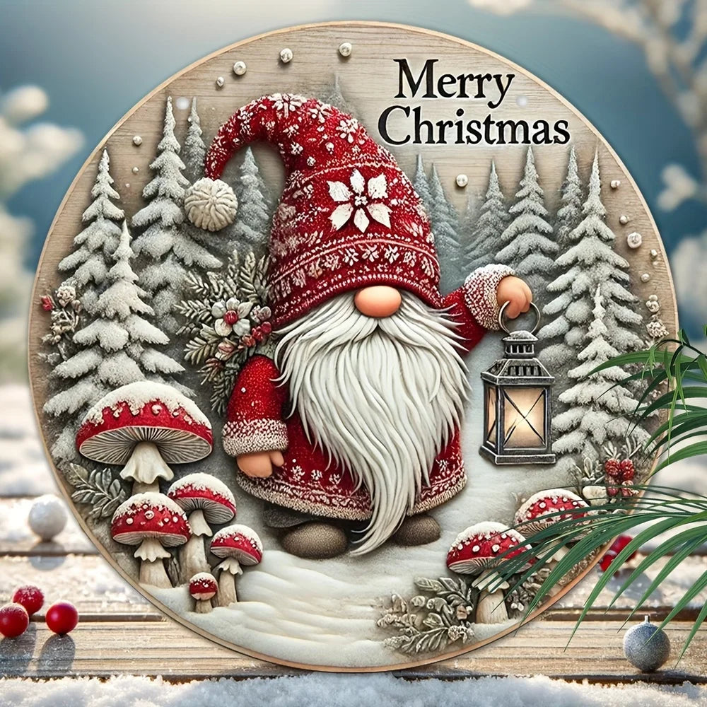 Christmas Gnome wooden Wall Hanging