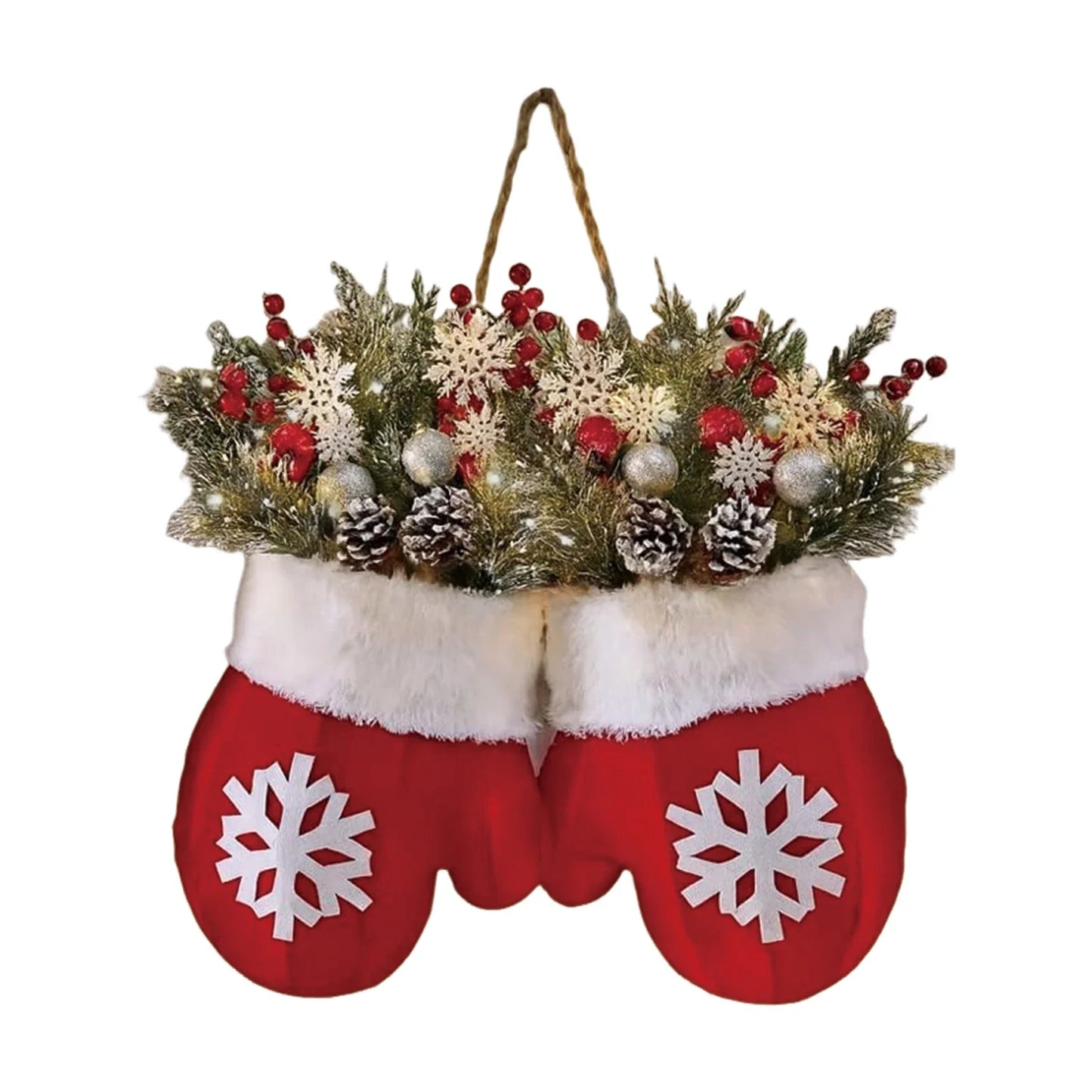 Christmas Garland Creative Glove Shaped Wreath