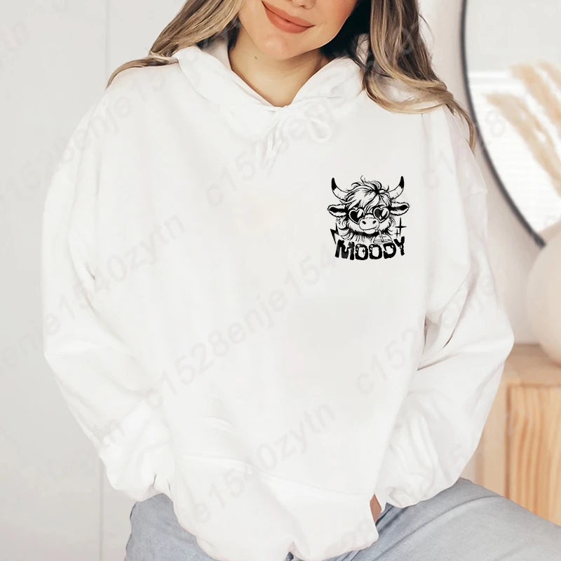 Just A Little Moody Printed Hoodie