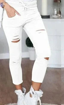 Ripped Pencil Pants Jeggings