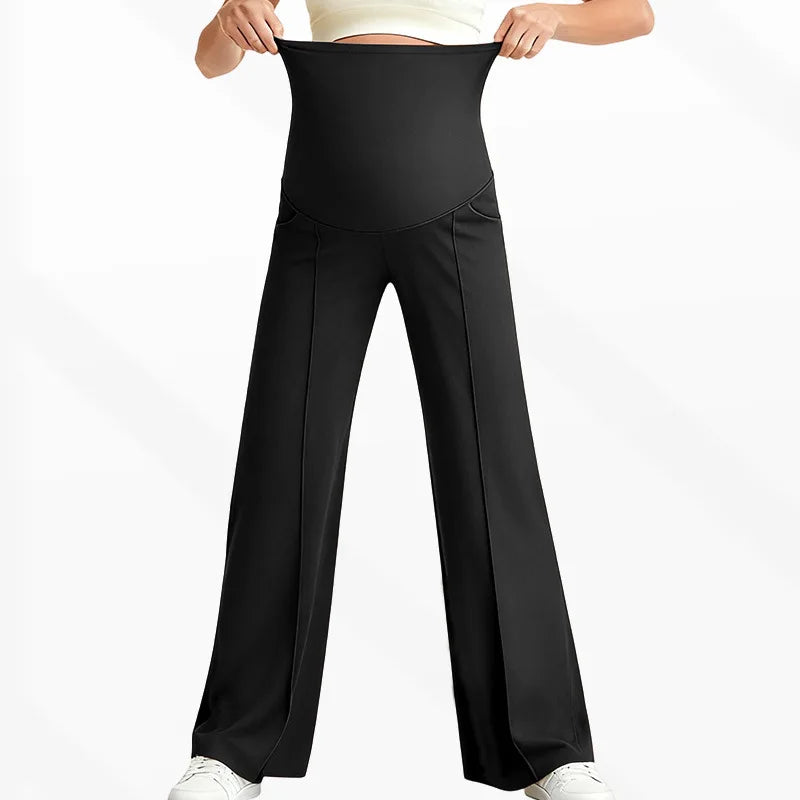 Maternity High Waisted Straight Trousers