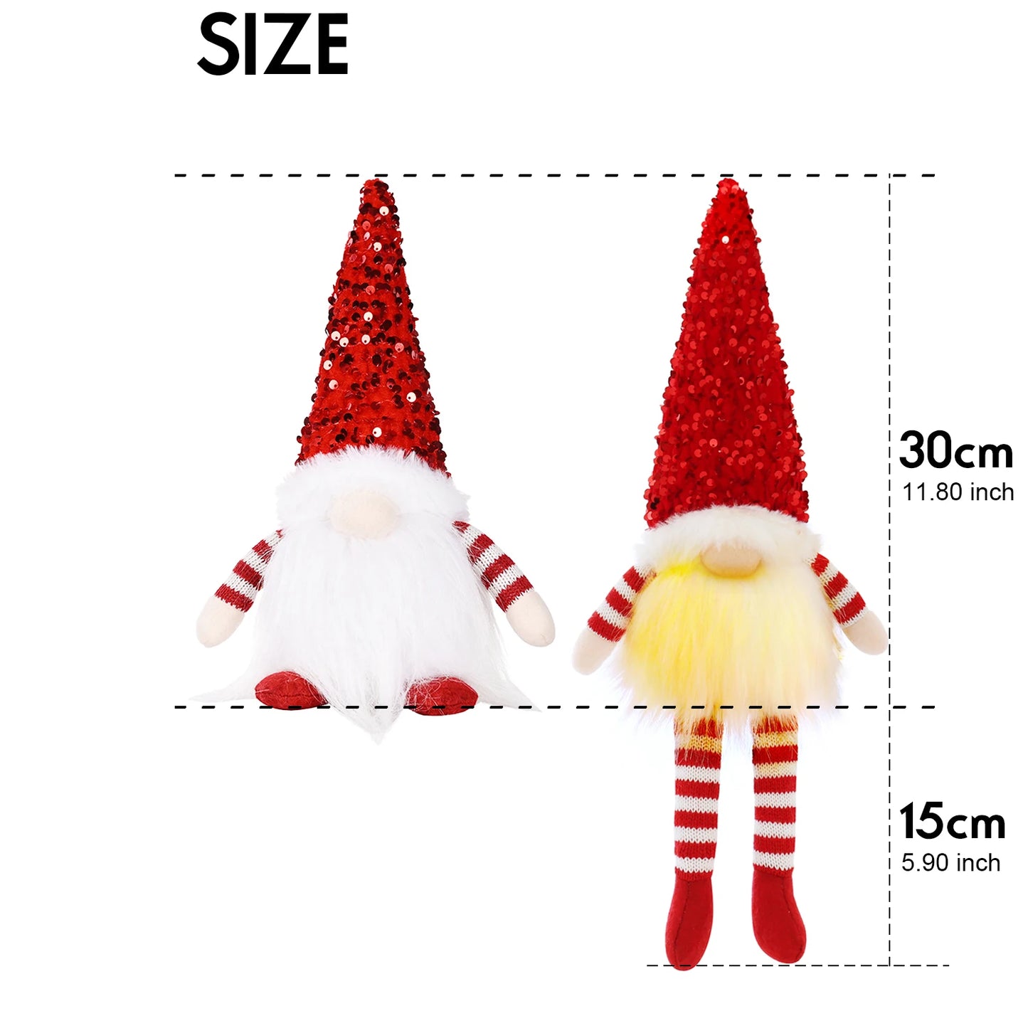 30cm Glowing Christmas Gnome Light Up Decoration