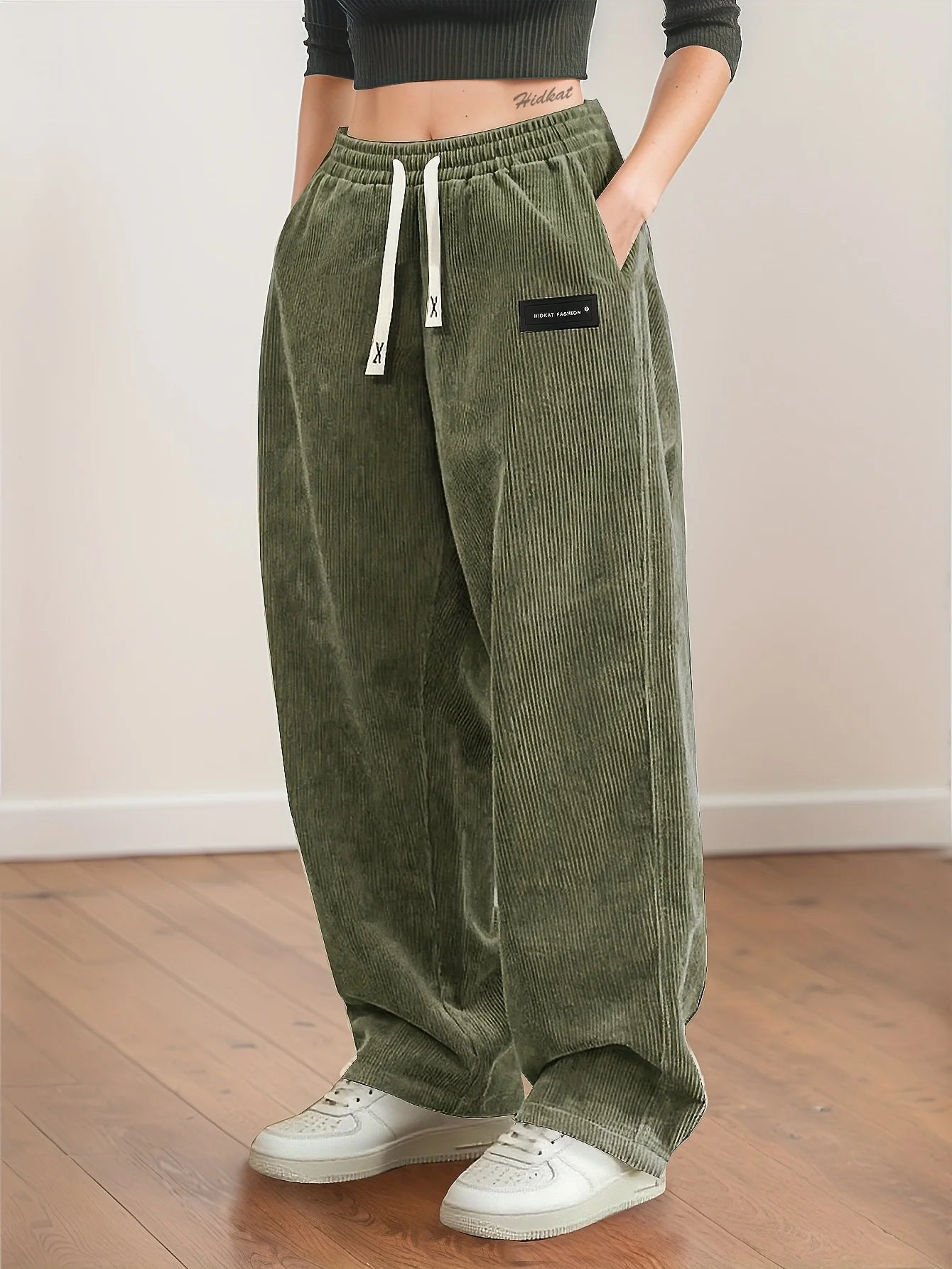 Straight-Leg Corduroy Trousers