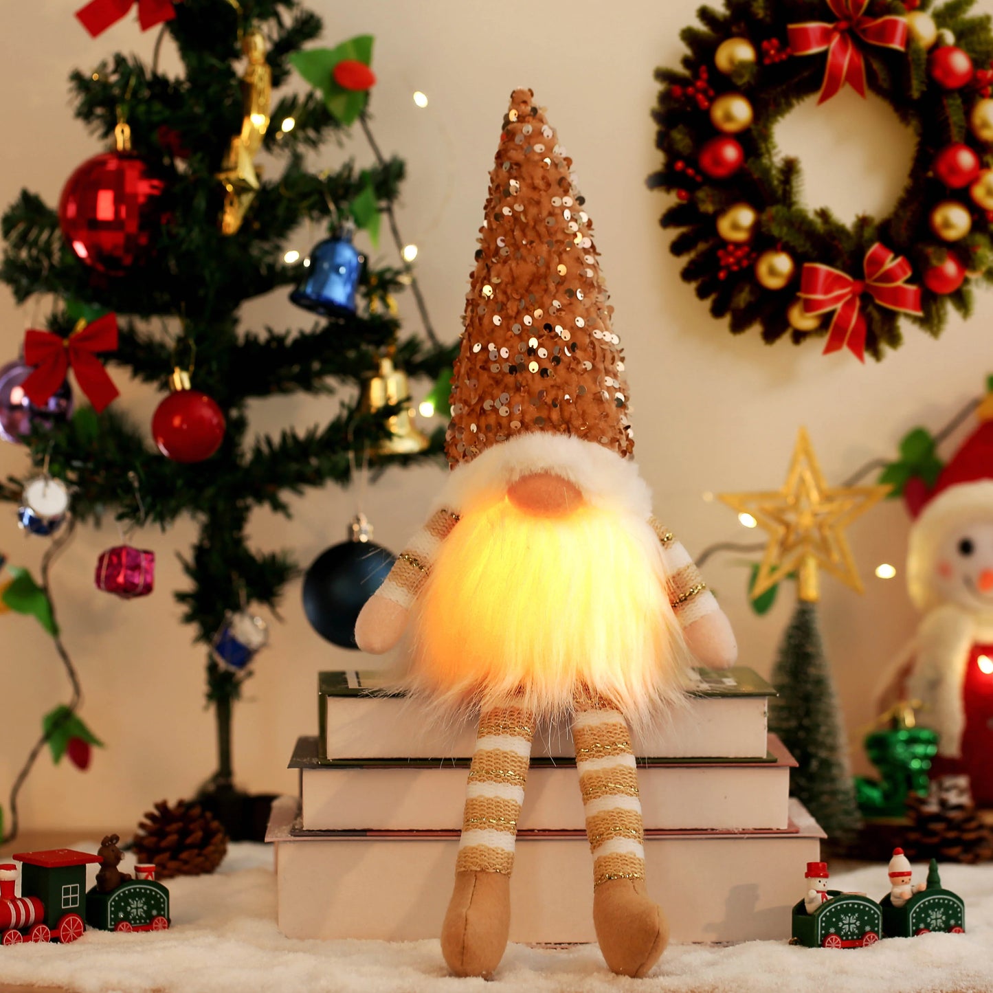 30cm Glowing Christmas Gnome Light Up Decoration