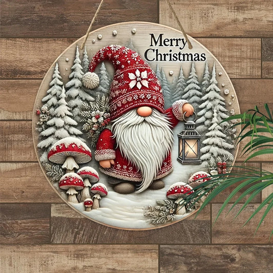 Christmas Gnome wooden Wall Hanging