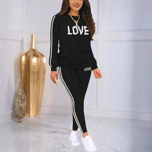 Love Print Top & Leggings Set