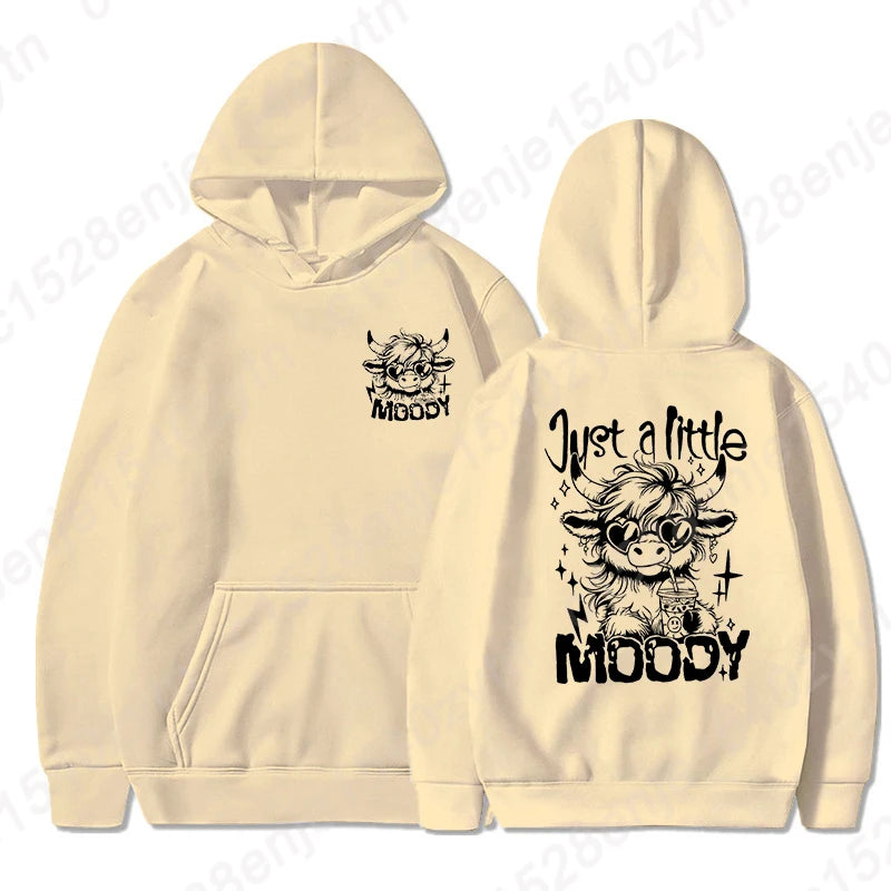 Just A Little Moody Printed Hoodie