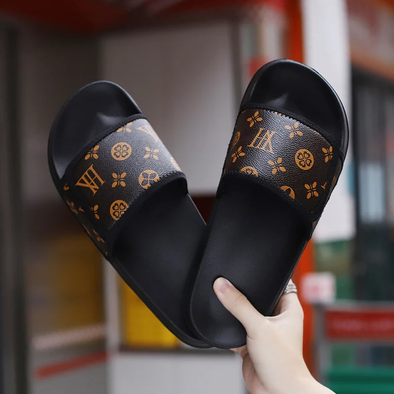 Men's Patterned Sliders