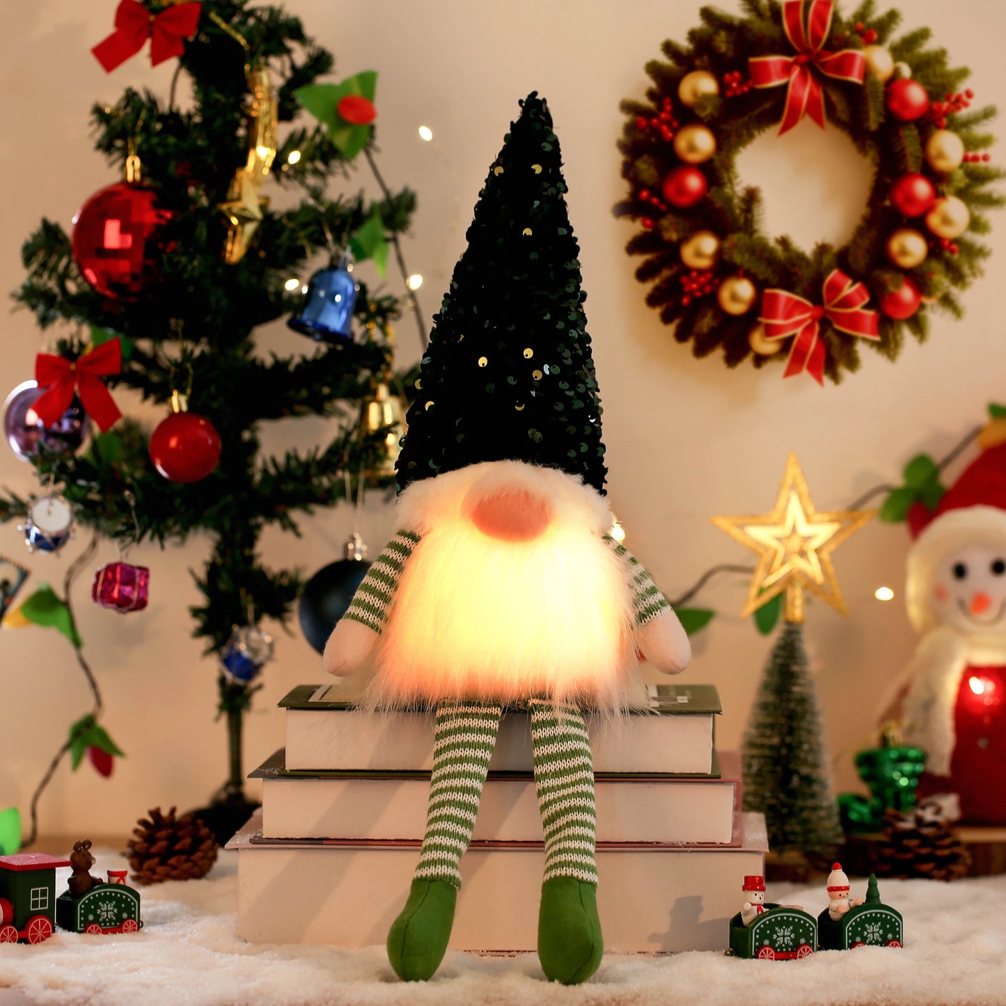 30cm Glowing Christmas Gnome Light Up Decoration