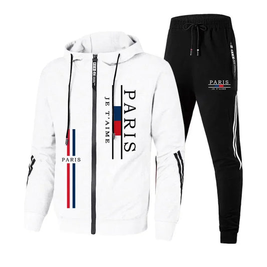 Men's Paris Zipped Hooded Tracksuit