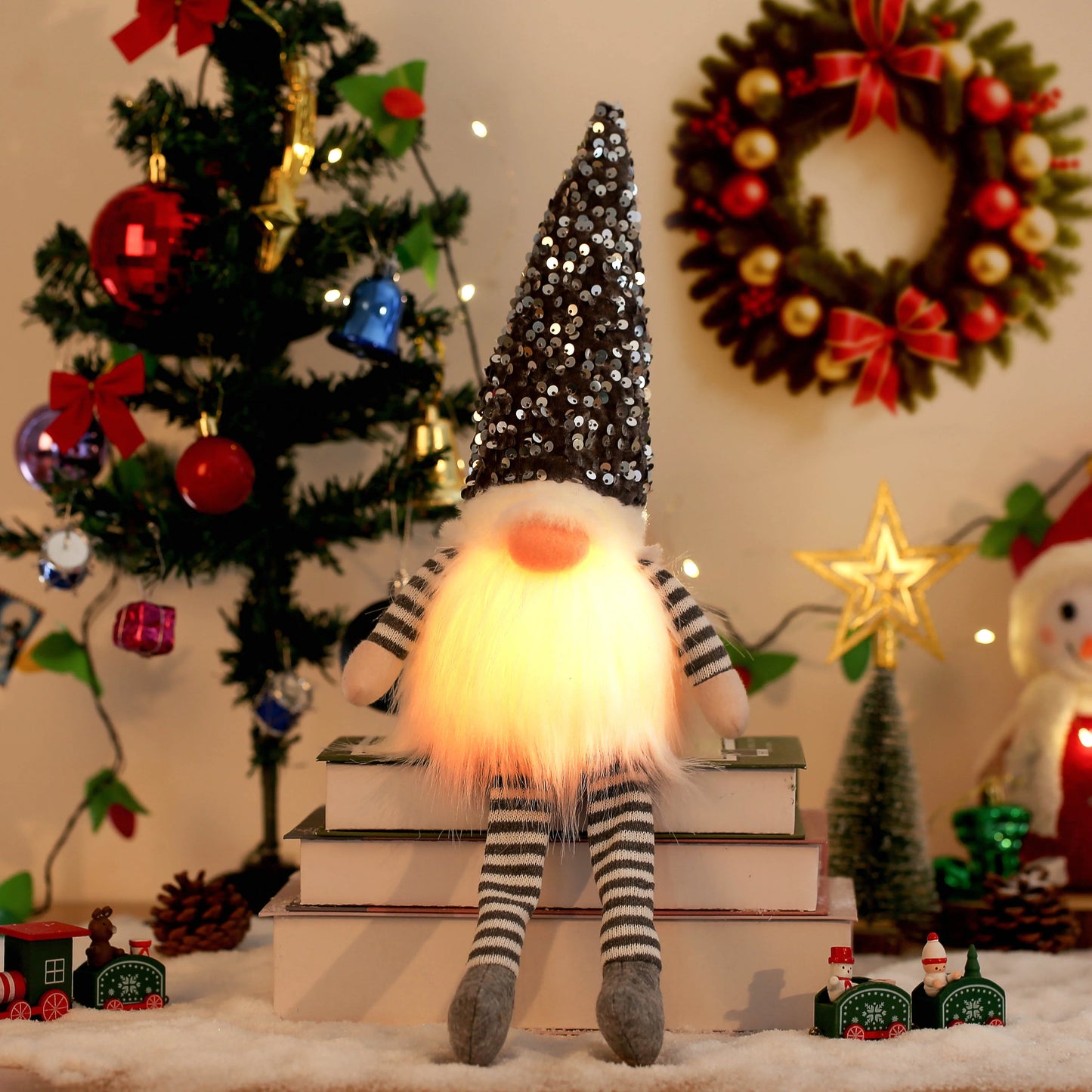 30cm Glowing Christmas Gnome Light Up Decoration