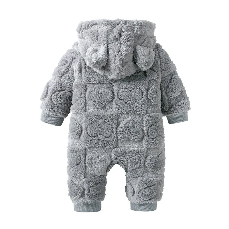 Baby Fleece Hooded All in One