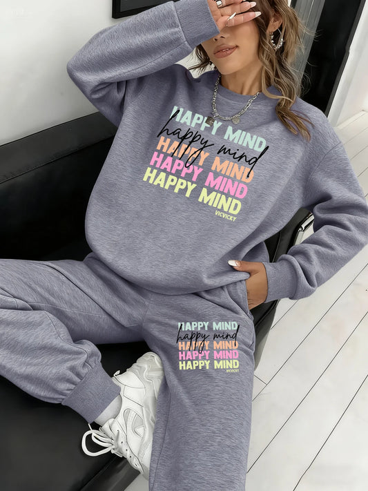 Happy Mind Sweatshirt & Joggers Set