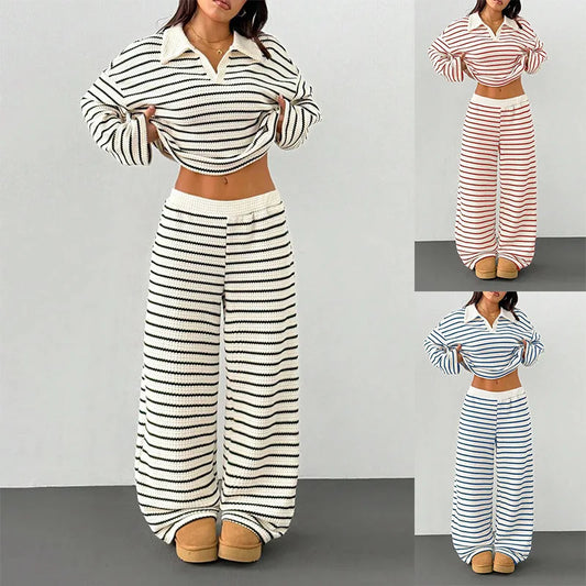Striped Top & Pants Set