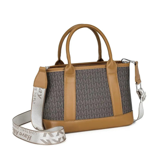 Miss Lulu Medium Shoulder Bag - PU Leather Tote with Multiple Compartments