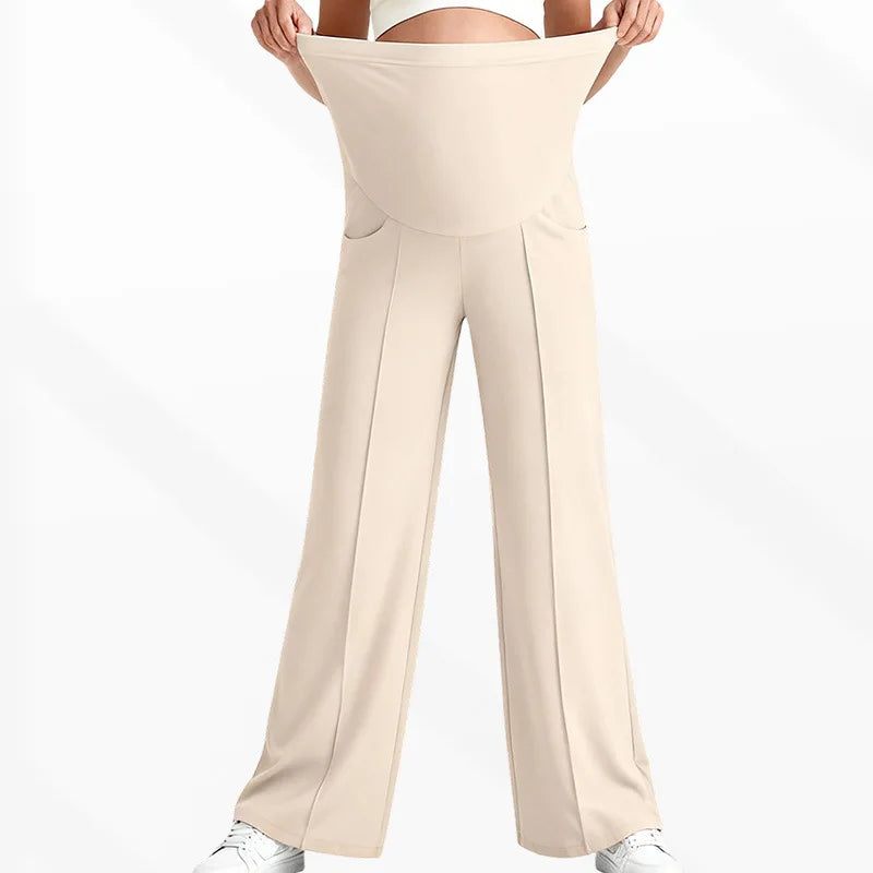 Maternity High Waisted Straight Trousers