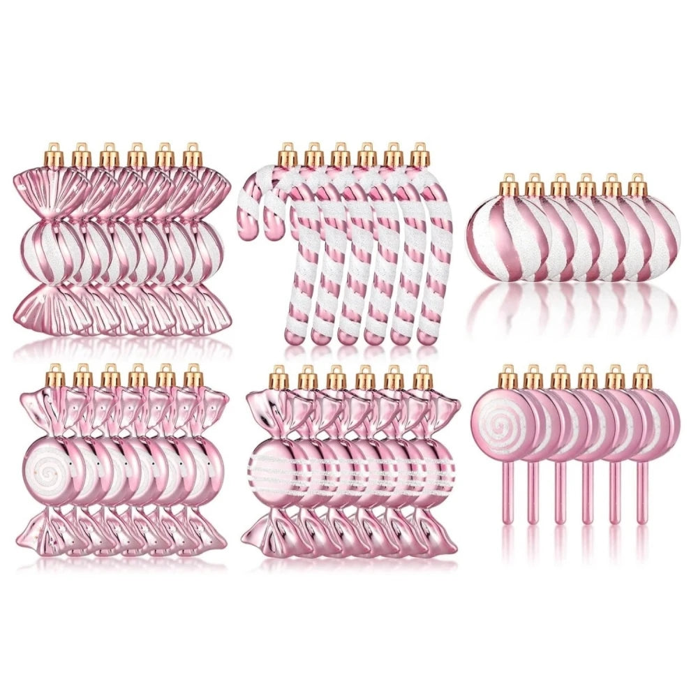 30Pc 6-10cm Candy Lollipop Christmas Tree Ornaments