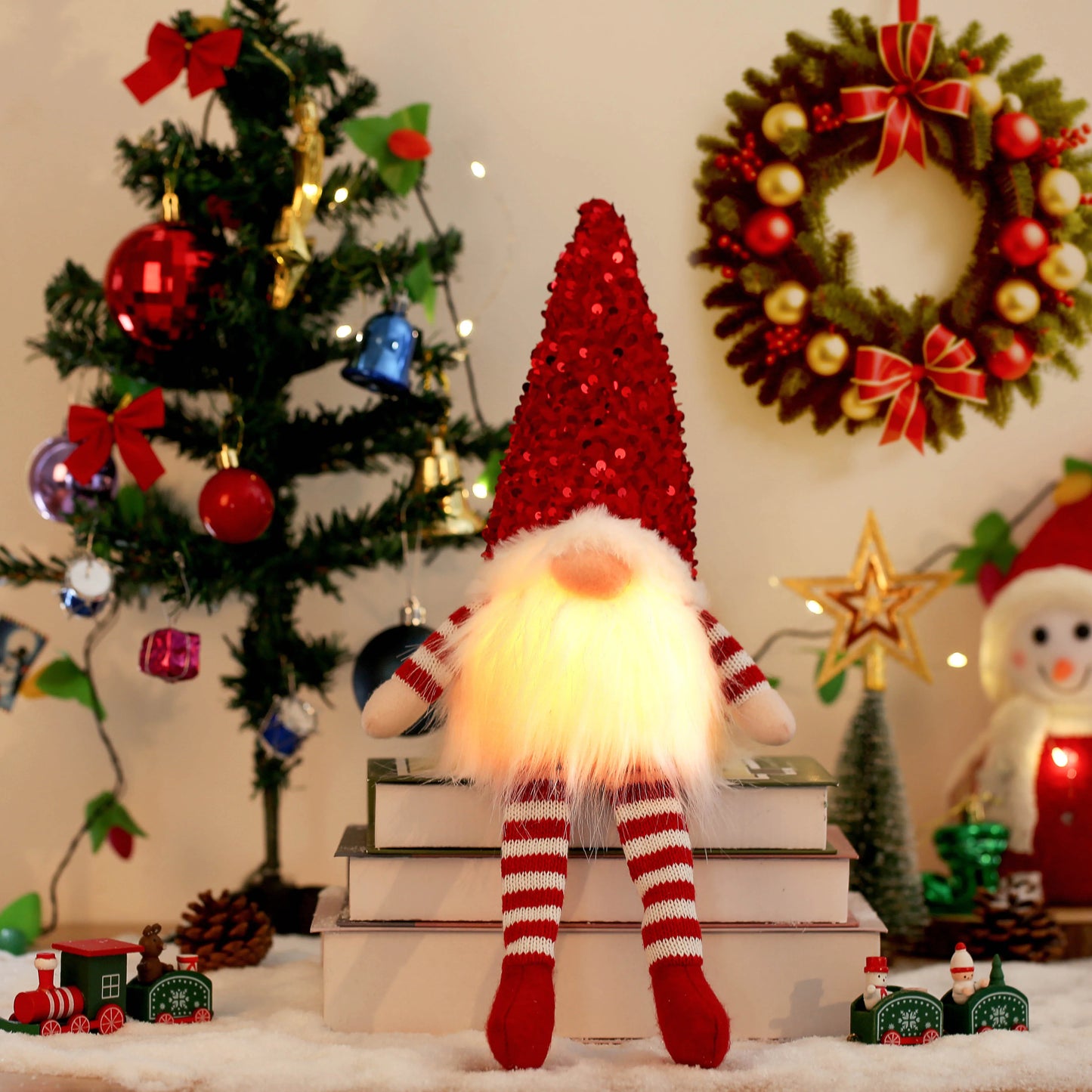 30cm Glowing Christmas Gnome Light Up Decoration