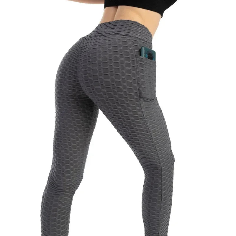 Honeycomb Style Stretchy Slim High Waist Leggings