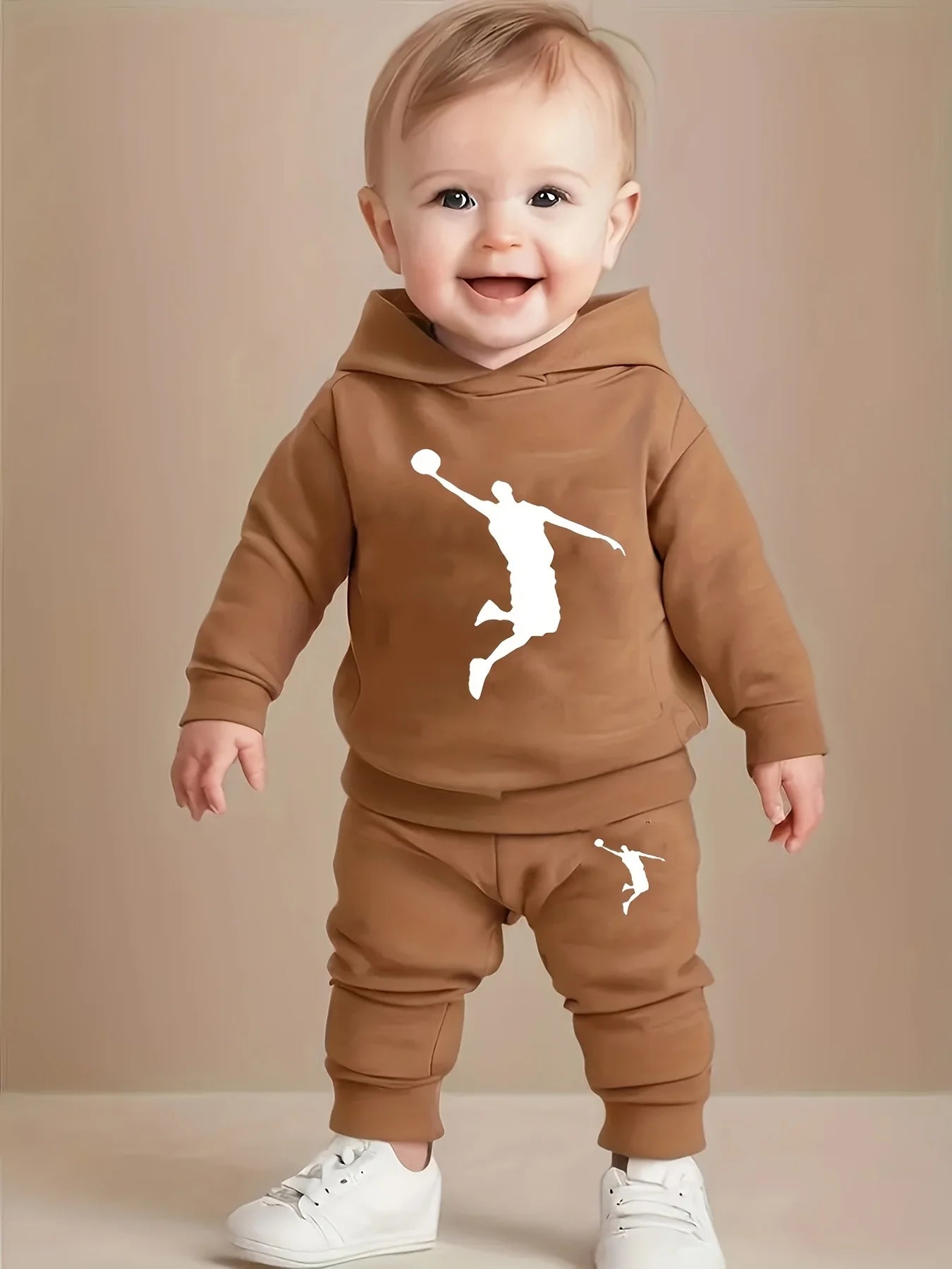 Baby Boy Basketball Hoodie & Joggers Set