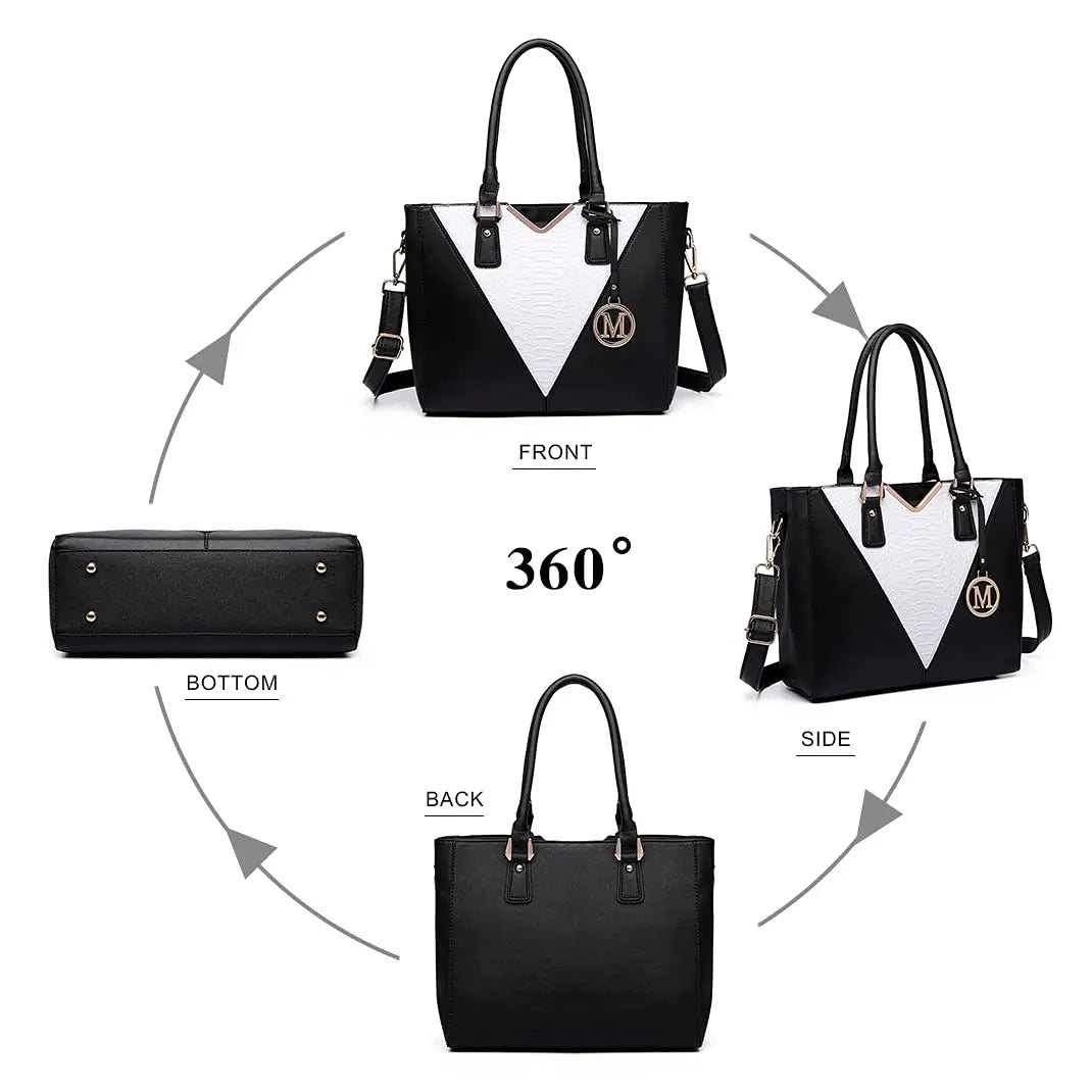 Miss Lulu Lightweight V-Shape Shoulder Tote Bag