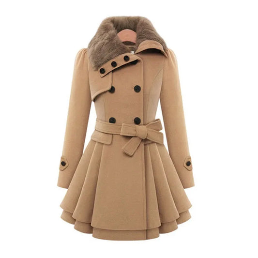 Long Slim Look Buttoned Coat