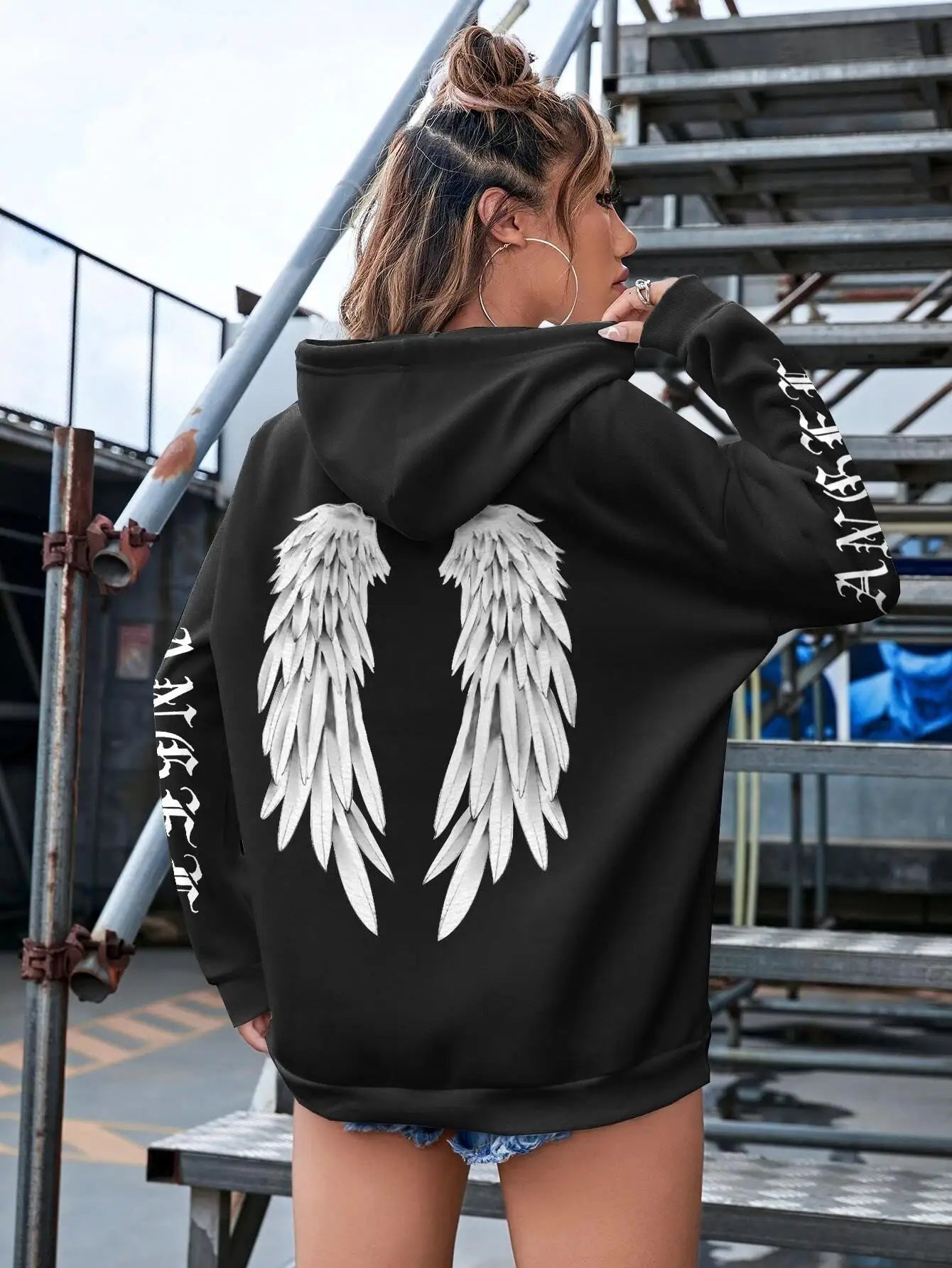 Beautiful Angel Wings Printed Hoodies