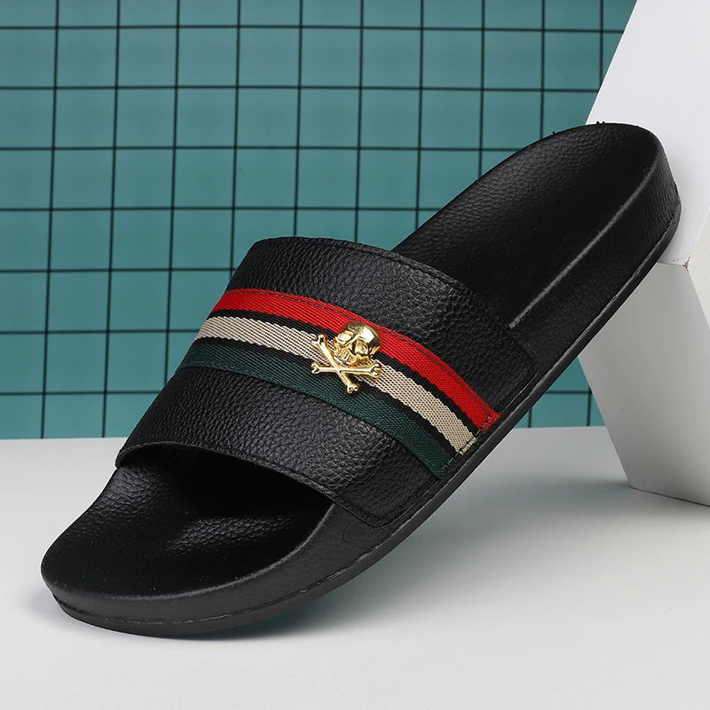 Men's Golden Skull Design Sliders