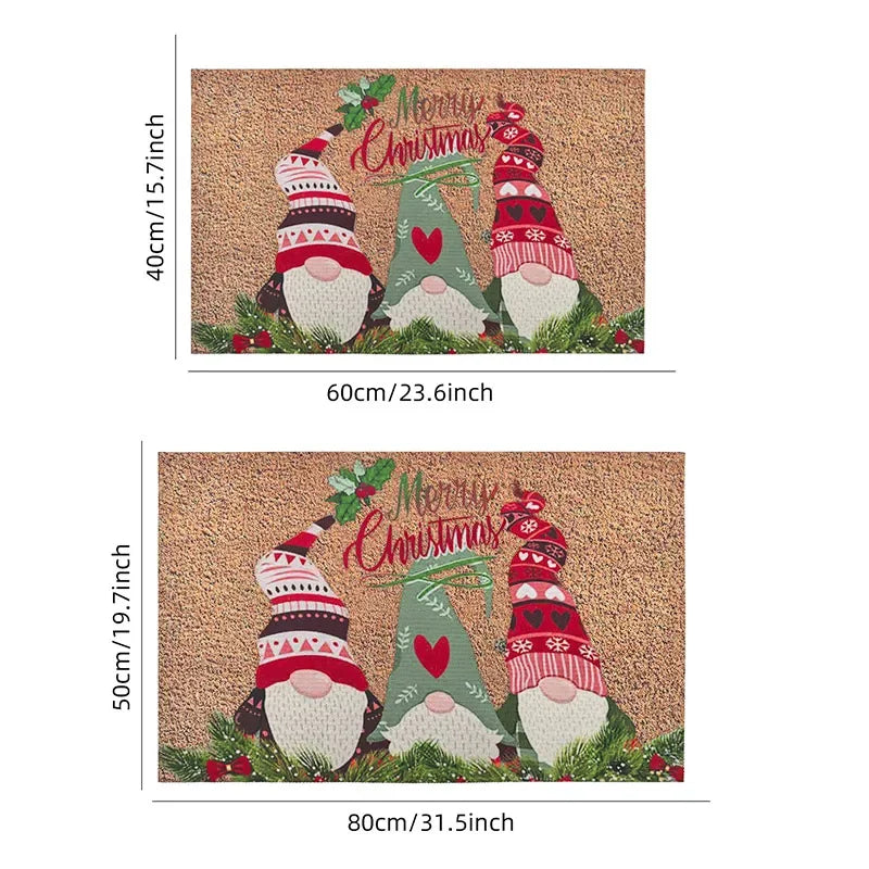 Christmas Gnome Door Mat
