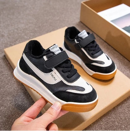 Kids PU Leather Casual Trainers