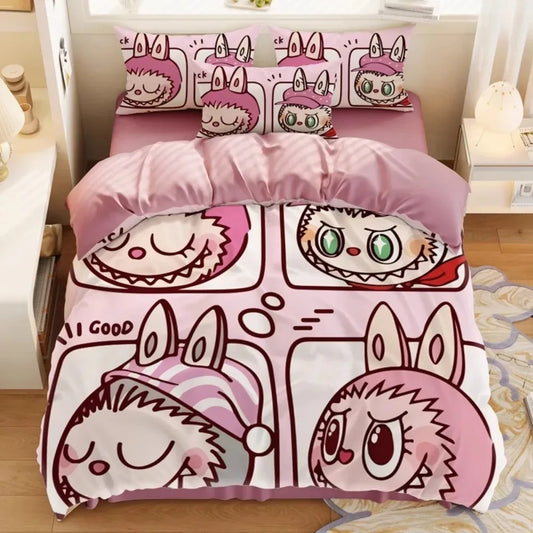Cute Labubu Inspired Bedding Set