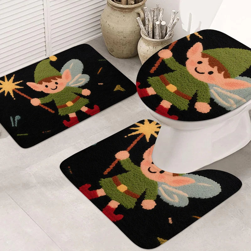 3pcs Christmas Bathroom Mats