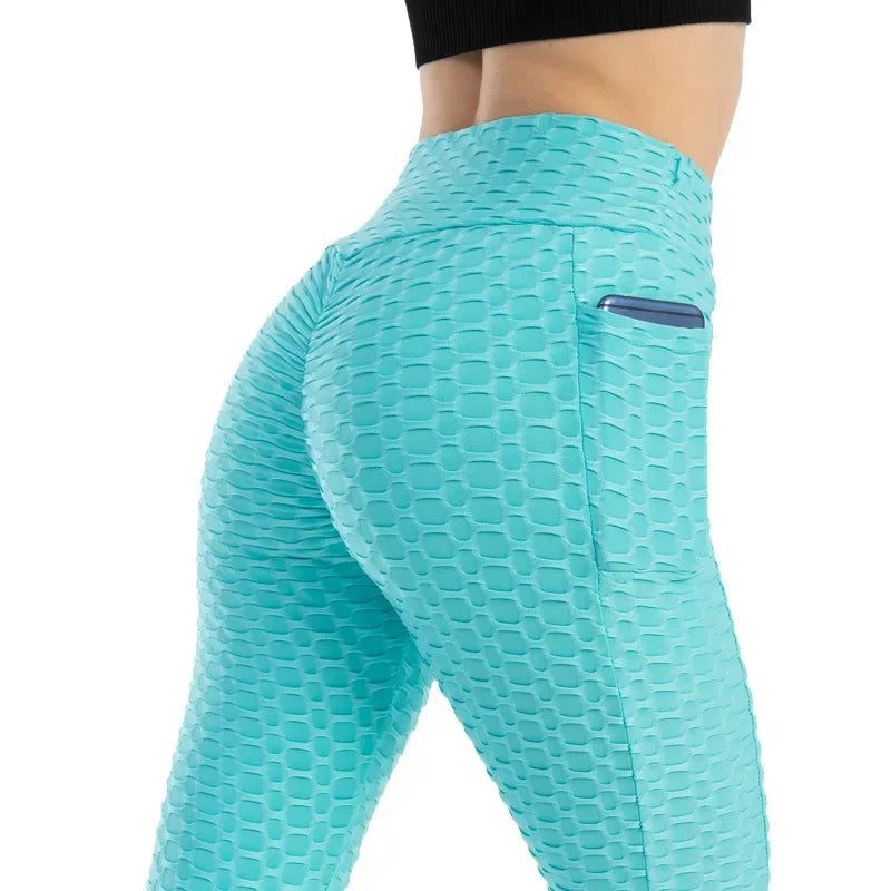 Honeycomb Style Stretchy Slim High Waist Leggings