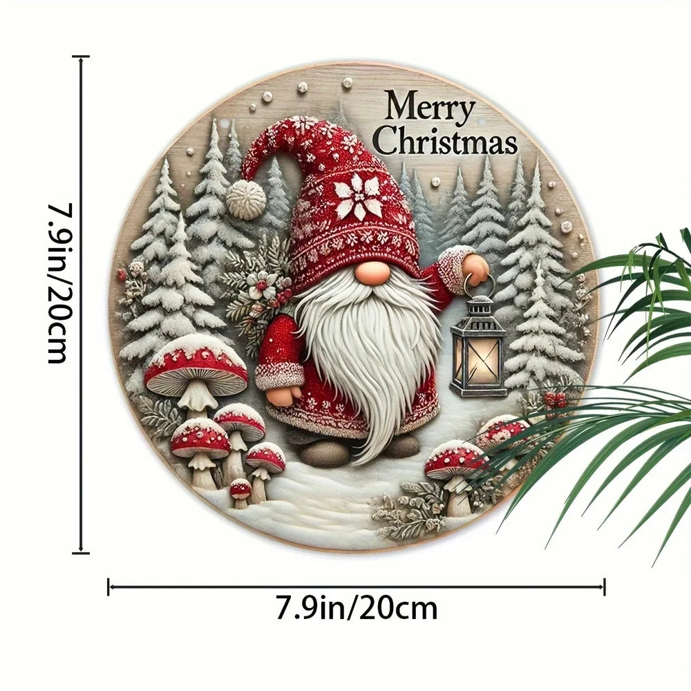 Christmas Gnome wooden Wall Hanging