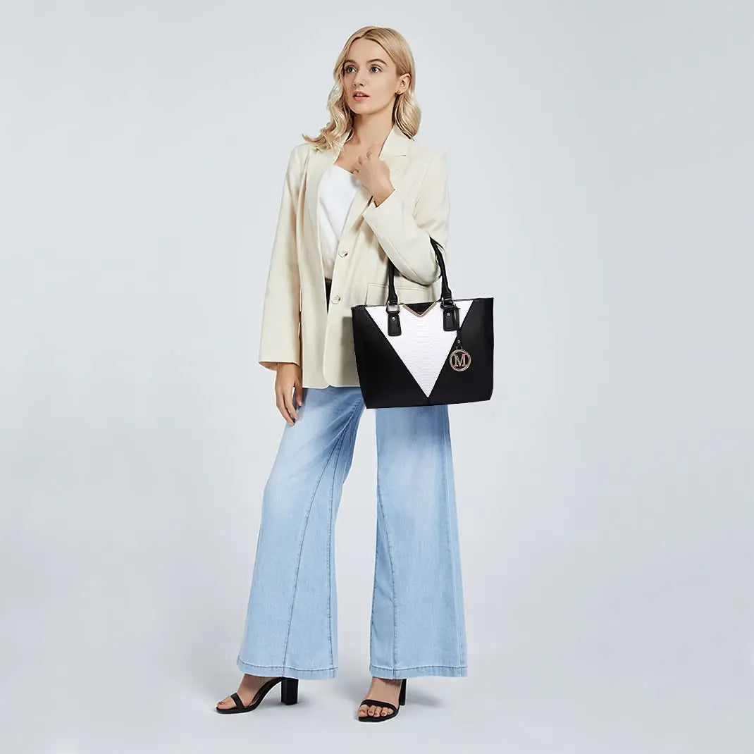 Miss Lulu Lightweight V-Shape Shoulder Tote Bag