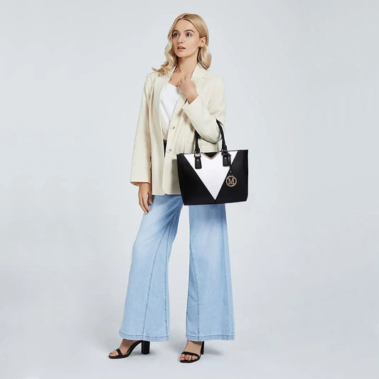 Miss Lulu Lightweight V-Shape Shoulder Tote Bag