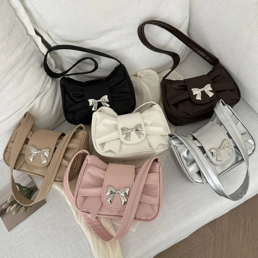 Trendy Bow & Heart Shoulder Bags