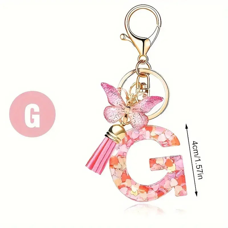 Colourful Lettered Metal Keychains
