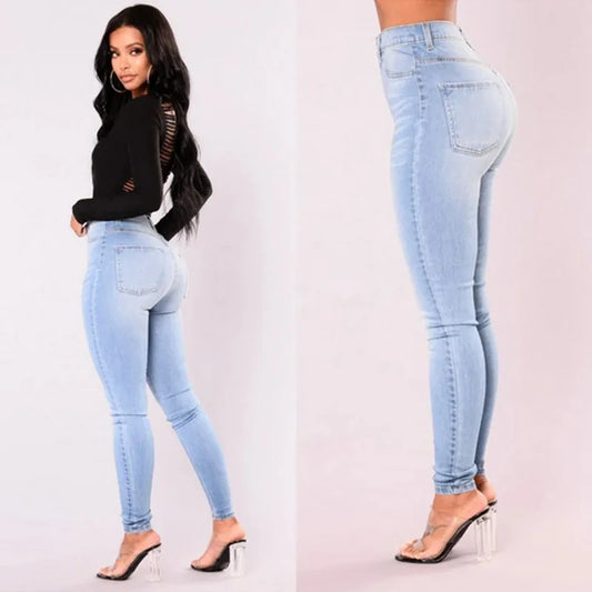 Light Blue Skinny High Waist Jeans