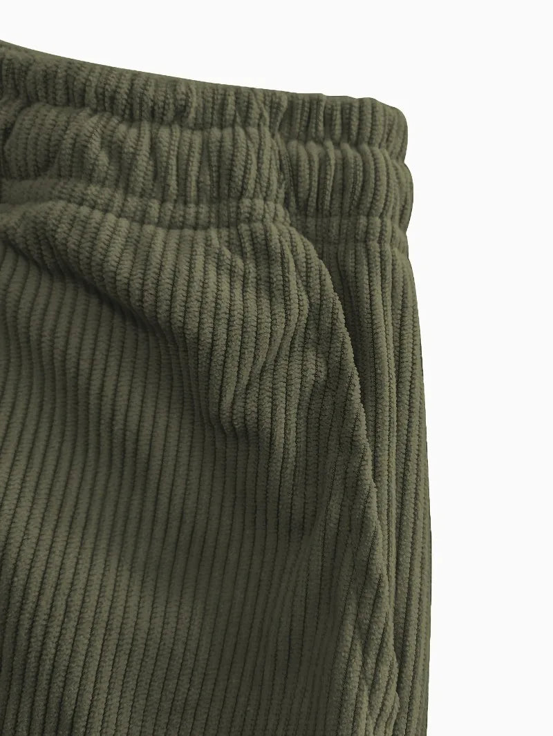 Straight-Leg Corduroy Trousers