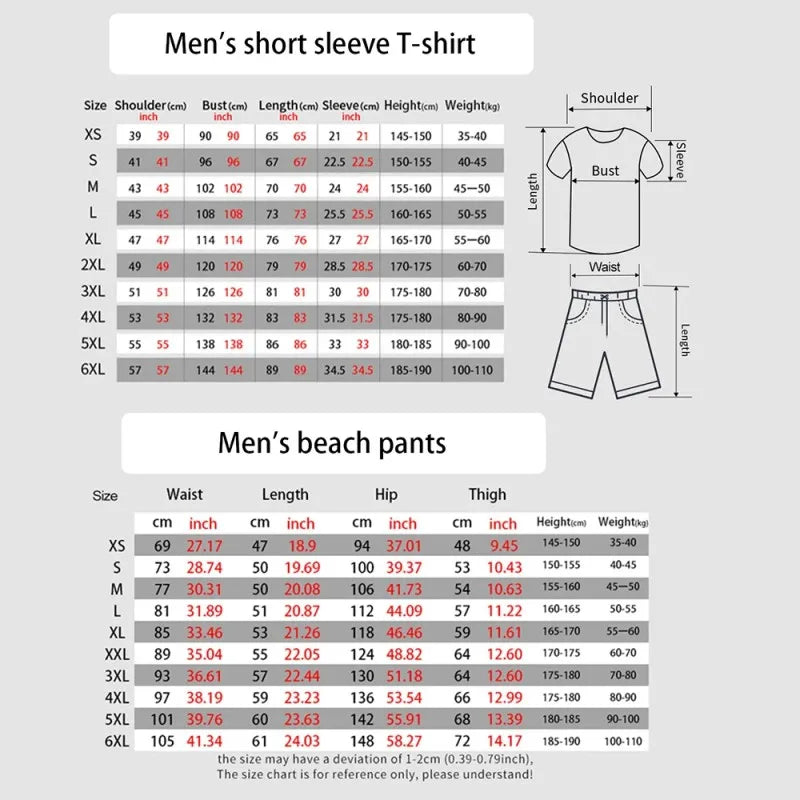 Men’s King Striped Top & Shorts Set