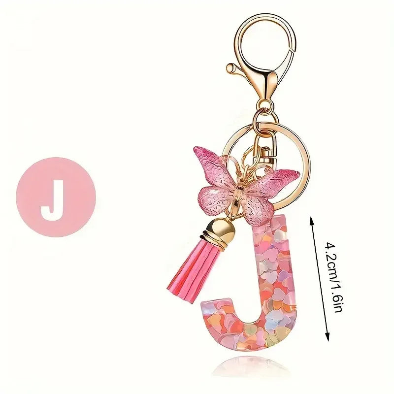 Colourful Lettered Metal Keychains