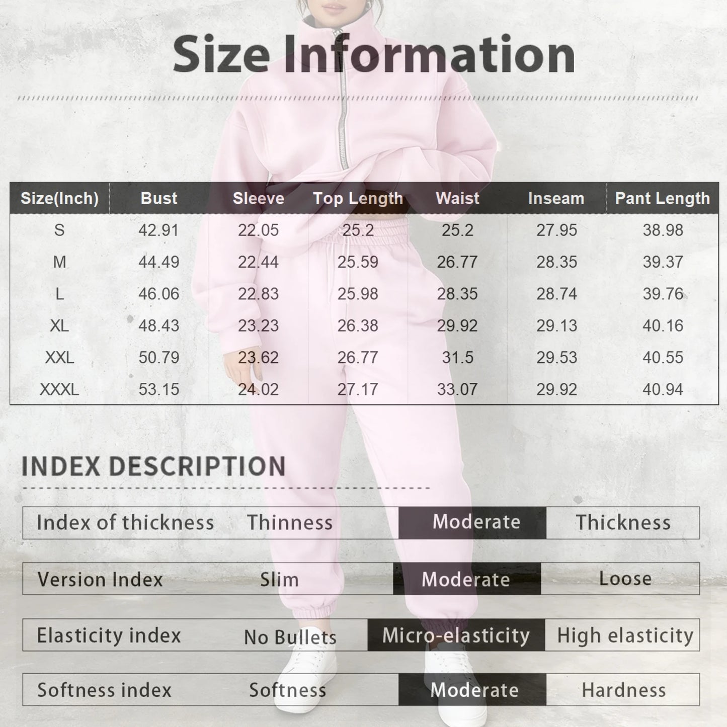 Zipper Turtleneck Sweatshirt & Joggers Set