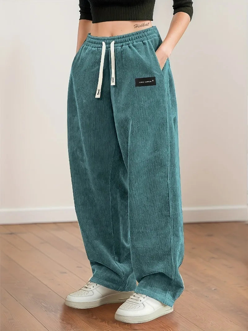 Straight-Leg Corduroy Trousers