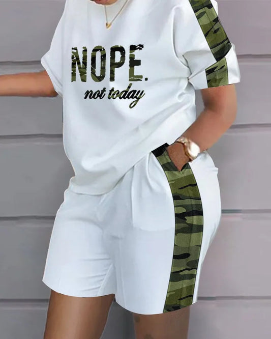 Nope Not Today T-Short & Shorts Set