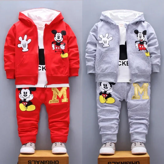 Kids Cute Mickey 3 Piece Tracksuit Set