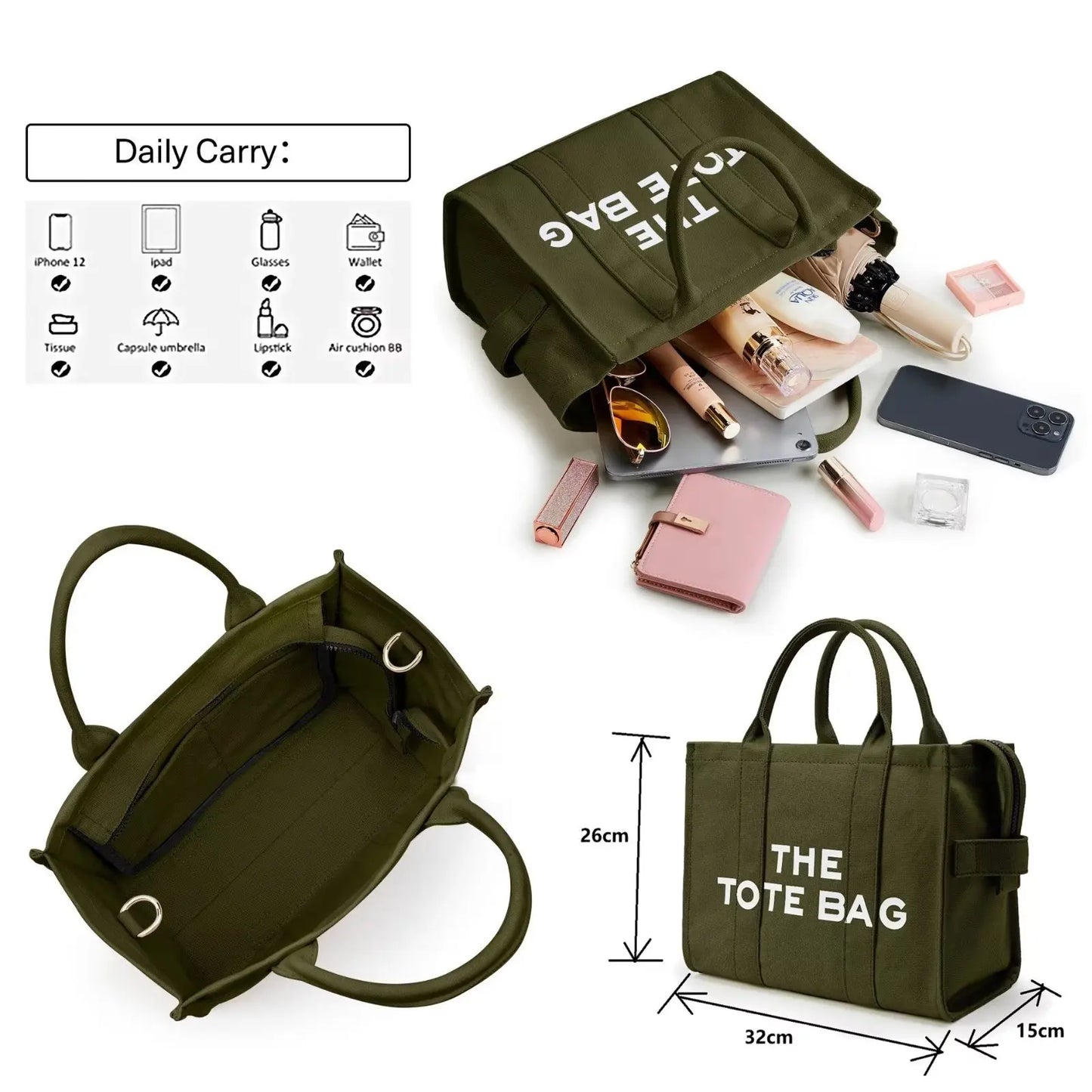 The Canvas Large Capacity Tote Bag