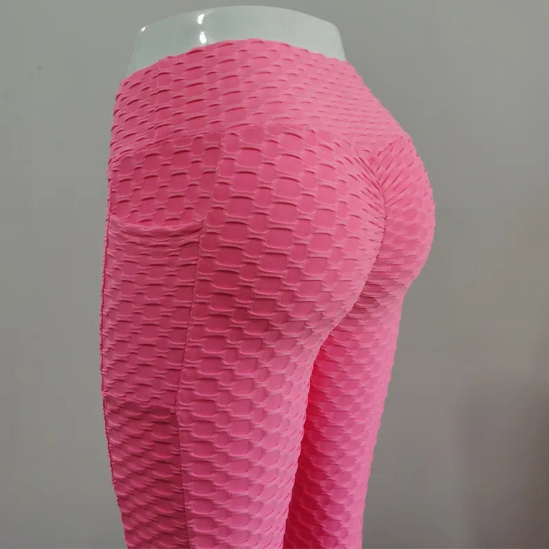 Honeycomb Style Stretchy Slim High Waist Leggings