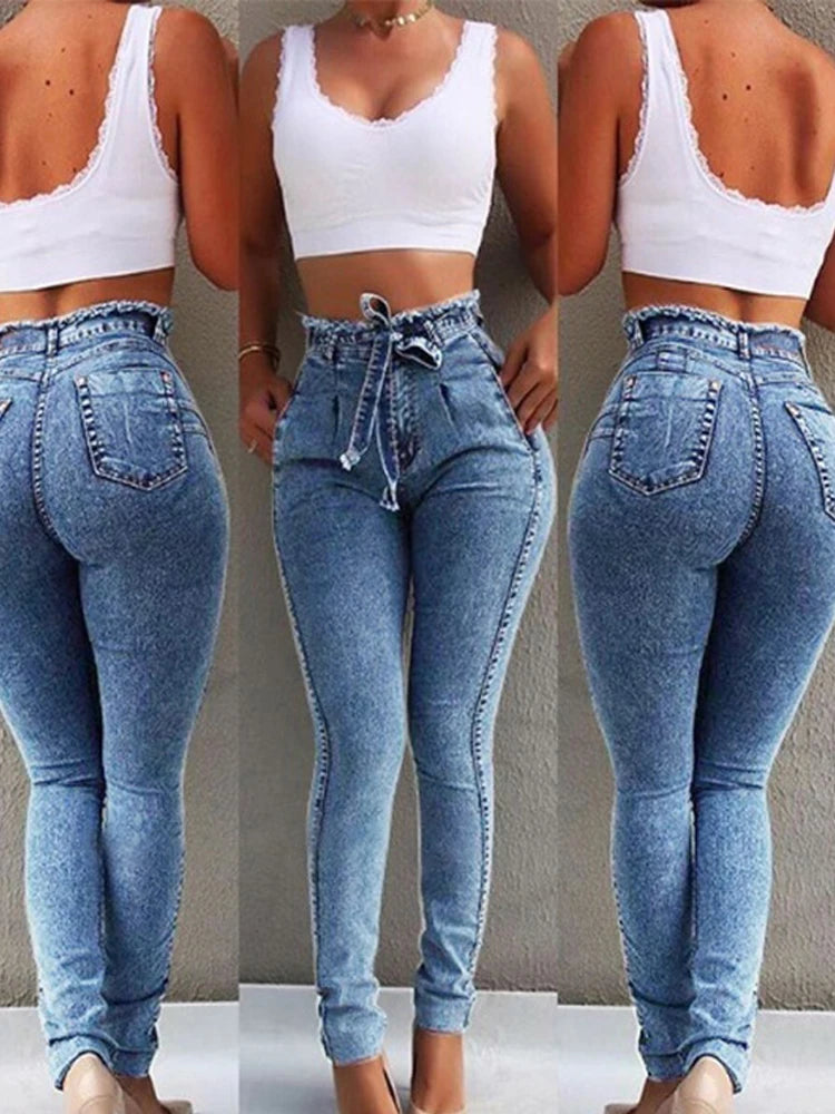 High Waist Slim Stretch Denim Jeans