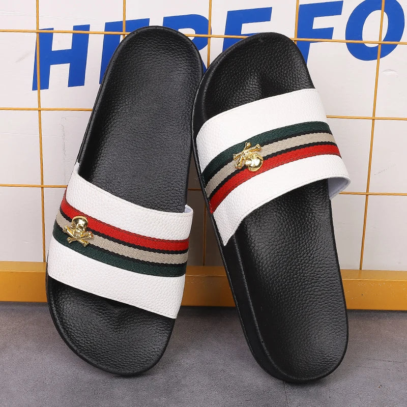 Men's Golden Skull Design Sliders